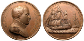 1820 Bronze Medal Napoleon taken aboard the Bellerophon