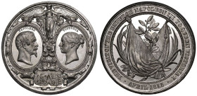 1855 Pewter Medal Visit of Napoleon III of France to Victoria About As Struck