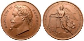 France Napoleon III 1867 Bronze Medal Exposition Universelle Paris 1867