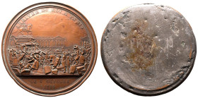France Louis XVI Dated 6 October 1789 Bronze Medal Entry of Louis into Paris
