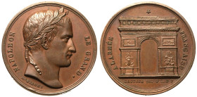 France Louis Philippe I 1836 Bronze Medal Completion of the Arc de Triomphe
