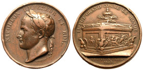 France Louis Philippe I 1840 Bronze Medal Transfer of Napoleon's Remains to the Invalides Sarcophagus