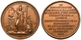 France: The February Days 1848 Bronze Medal Revolution of 1848