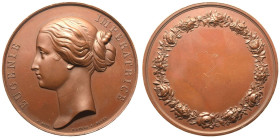 France: Second Empire Napoleon III 1852-70 Copper Medal Empress EugÃ©nie