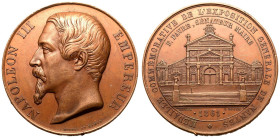 France Napoleon III 1861 Bronze Medal General Exhibition in Nantes