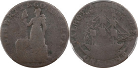 1794 Talbot, Allum & Lee Cent. Fuld-3, W-8580. Rarity-4. With NEW YORK. Small & on Reverse. Lettered Edge. AG-3 (PCGS).