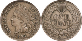 1864 Indian Cent. Copper-Nickel. AU-53 (NGC).