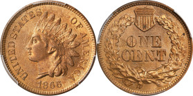1866 Indian Cent. MS-64+ RB (PCGS). CAC.