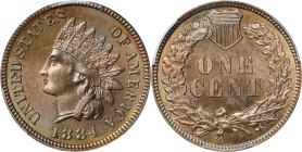 1884 Indian Cent. MS-64 RB (PCGS).
