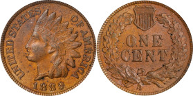 1889 Indian Cent. Snow-1, FS-801. Doubled Die Reverse. AU-55 (PCGS).