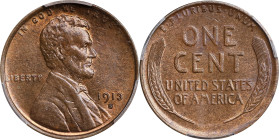1913-S Lincoln Cent. MS-63 BN (PCGS).