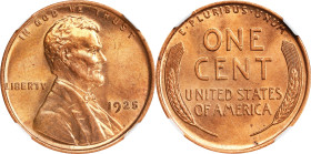 1925 Lincoln Cent. MS-63 RB (NGC).