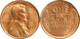 1931 Lincoln Cent. MS-66 RD (PCGS). CAC.
