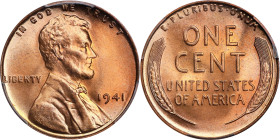 1941 Lincoln Cent. MS-67+ RD (PCGS).