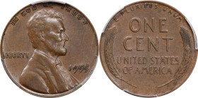 1955 Lincoln Cent. FS-101. Doubled Die Obverse. AU-55 (PCGS). CAC.