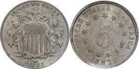 1883 Shield Nickel. AU-55 (PCGS).