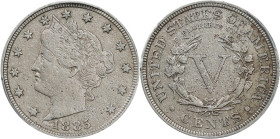 1885 Liberty Head Nickel. EF Details--Environmental Damage (PCGS).