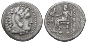 Kings of Macedon, Alexander III 'the Great', 336-323 BC. AR, Drachm. 4.00 g. 17.41 mm. Lifetime issue of Miletos. Struck under Philoxenos ca. 325-323 ...
