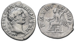 Trajan, AD 98-117. AR, Denarius. 2.80 g. 20.47 mm. Rome.
Obv: IMP CAES NERVA TRAIAN AVG GERM. Head of Trajan, laureate, right.
Rev: P M TR P COS IIII ...