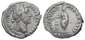 Antoninus Pius, AD 138-161. AR Denarius. 2.79 g. 18.04 mm. Rome.
Obv: ANTONINVS AVG PIVS P P TR P XXII. Head of Antoninus Pius, laureate, right.
Rev: ...
