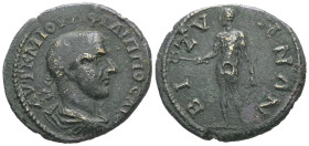 Thrace, Bizya. Philip I, AD 244-249. AE. 14.74 g. 32.05 mm.
Obv: ΑΥΤ Κ Μ ΙΟΥΛ ΦΙΛΙΠΠΟϹ ΑΥΓ. Laureate, draped and cuirassed bust of Philip I, right.
Re...
