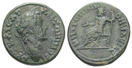 Bithynia, Nicomedia. Antoninus Pius, AD 138-161. AE. 6.06 g. 21.91 mm.
Obv: ΑΥΤ ΚΑΙϹΑΡ ΑΝΤΩΝΙΝοϹ. Laureate head of Antoninus Pius, right.
Rev: ΜΗΤΡΟΠ ...