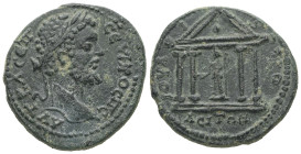Ionia, Metropolis. Septimius Severus, AD 193-211. AE. 12.06 g. 28.06 mm.
Obv: ΑΥΤ Κ Λ ϹΕ ϹΕΥΗΡΟϹ ΠΕ. Laureate head of Septimius Severus, right.
Rev: [...
