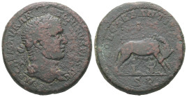 Pisidia, Antioch. Caracalla, AD 198-217. AE. 27.27 g. 33.31 mm.
Obv: IMP CAE M AVP ANTONINVS PIVS AVG. Laureate head of Caracalla, right.
Rev: COLL CA...