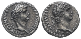 Cappadocia, Caesaraea-Eusebia (?). Nero, with Divus Claudius, AD 54-68. AR, Didrachm. 3.21 g. 15.91 mm.
Obv: DIVOS CLAVD AVGVST GERMANIC PATER AVG. La...