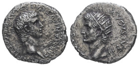 Cappadocia, Caesarea-Eusebia. Tiberius, AD 14 - 37. Commemorating Divus Augustus (died AD.14) and Germanicus (died AD.19) AR Drachm. 3.28 g. 18.80 mm....