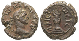 Egypt, Alexandria. Divus Carus, AD 283/5. Bl, Tetradrachm. 8.32 g. 19.34 mm.
Obv: ΘΕω ΚΑΡω ϹΕΒ. Laureate head of Carus, right.
Rev: ΑΦΙΕΡωϹΙϹ. Flaming...
