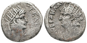 Egypt, Alexandria. Nero, LΙΓ = year 13 (AD 66/67) BL, Tetradrachm. 8.84 g. 23.38 mm.
Obv: [ΘΕΟΣ] [Σ]ΕΒΑ[ΣΤΟΣ]. Radiate head of Augustus, right.
Rev: Ν...