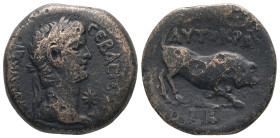 Egypt, Alexandria. Claudius. AD 41/2. AE. 9.93 g. 24.82 mm.
Obv: ΤΙ ΚΛΑΥ ΚΑΙ ϹΕΒΑϹ ΓΕΡΜΑ. Laureate head of Claudius, right, with star.
Rev: ΑΥΤΟΚΡΑ, L...