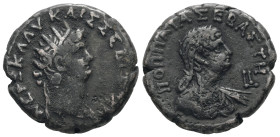 Egypt, Alexandria. Nero, AD 63/4. BL, Tetradrachm. 11.77 g. 25.09 mm.
Obv: ΝΕΡΩ ΚΛΑΥ ΚΑΙΣ ΣΕΒ ΓΕΡ ΑΥ. Radiate head of Nero, right.
Rev: ΠΟΠΠΑΙΑΣΕΒΑΣΤΗ...