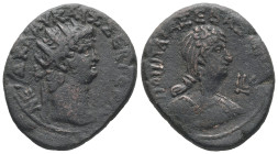 Egypt, Alexandria. Nero, AD 63/4. BL, Tetradrachm. 11.81 g. 27.88 mm.
Obv: ΝΕΡΩ ΚΛΑΥ ΚΑΙΣ ΣΕΒ ΓΕΡ ΑΥ. Radiate head of Nero, right.
Rev: ΠΟΠΠΑΙΑΣΕΒΑΣΤΗ...