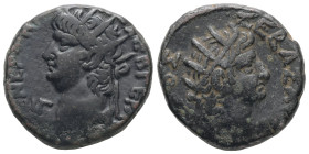 Egypt, Alexandria. Nero, LΙΓ = year 13 (AD 66/67) BL, Tetradrachm. 12.07 g. 24.22 mm.
Obv: ΝΕΡΩ ΚΛΑΥ ΚΑΙΣ ΣΕΒ ΓΕΡ ΑΥ, L ΙΓ. Radiate bust of Nero with ...