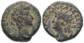 Egypt, Alexandria. Nero, AD 66/66. BL, Tetradrachm. 12.53 g. 23.70 mm.
Obv: ΤΙΒΕΡΙΟΣ [ΚΑΙΣΑΡ]. Laureate head of Tiberius, right.
Rev: ΝΕΡΩ ΚΛΑΥ ΚΑΙΣ...
