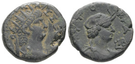 Egypt, Alexandria. Nero, AD 65/6. BL, Tetradrachm. 12.53 g. 24.32 mm.
Obv: [Ν]ΕΡΩ ΚΛ[ΑΥ Κ]ΑΙΣ ΣΕΒ ΓΕ[Ρ]. Radiate bust of Nero with aegis, right.
Rev...