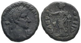 Egypt, Alexandria. Claudius, AD 41/2. AE. 12.62 g. 24.94 mm.
Obv: ΤΙ ΚΛΑΥΔΙ ΚΑΙΣ ΣΕΒΑ ΓΕΡ[ΜΑΝΙ ΑΥΤΟΚ], L[Β]. Laureate head of Claudius, right.
Rev: ...