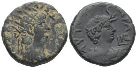 Egypt, Alexandria. Nero, AD 65/6. BL, Tetradrachm. 12.71 g. 24.02 mm.
Obv: ΝΕΡΩ ΚΛΑΥ ΚΑΙΣ ΣΕΒ ΓΕΡ. Radiate bust of Nero with aegis, right.
Rev: ΑΥΤΟ...