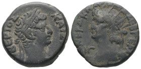 Egypt, Alexandria. Nero, AD 66/66. BL, Tetradrachm. 12.95 g. 24.90 mm.
Obv: [ΤΙ]ΒΕΡΙΟΣ ΚΑΙΣ[ΑΡ]. Laureate head of Tiberius, right.
Rev: ΝΕΡΩ ΚΛΑΥ ΚΑ...