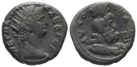 Egypt, Alexandria. Nero, AD 63/4. BL, Tetradrachm. 13.10 g. 24.44 mm.
Obv: ΝΕΡΩ Κ[ΛΑΥ ΚΑΙΣ ΣΕΒ ΓΕΡ]. Radiate head of Nero, right.
Rev: ΑΥΤΟΚΡΑ, LΙ A...