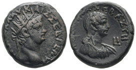 Egypt, Alexandria. Nero, AD 63/4. BL, Tetradrachm. 13.14 g. 23.72 mm.
Obv: [ΝΕΡΩ] ΚΛΑΥ ΚΑΙΣ ΣΕΒ ΓΕΡ ΑΥ. Radiate head of Nero, right.
Rev: [ΠΟΠΠΑΙΑ] ...