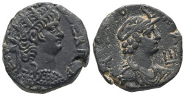 Egypt, Alexandria. Nero, AD 65/6. BL, Tetradrachm. 13.57 g. 23.16 mm.
Obv: ΝΕΡΩ ΚΛΑΥ ΚΑΙΣ ΣΕΒ ΓΕΡ. Radiate bust of Nero with aegis, right.
Rev: ΑΥΤΟ...