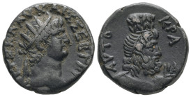 Egypt, Alexandria. Nero, AD 64/5. BL, Tetradrachm. 13.89 g. 24.21 mm.
Obv: ΝΕΡΩ ΚΛΑΥ ΚΑΙΣ ΣΕΒ ΓΕΡ. Radiate head of Nero, right.
Rev: ΑΥΤΟΚΡΑ, LΙA. B...