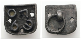 AE Byzantine bronze bread-stamp (AD 5th–6th century)
Bronze bread-stamp with four letters in high relief; handle on the plain back.
Weight: 35.14 g. 
...