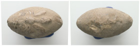 PB Greek sling bullet. Thrace. (c. 4th–1st century BC)
Lead sling bullet with a bee motif on one side and the inscription ΚΑΛΑ (Kάλα) on the other, po...