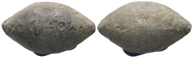 PB Greek sling bullet (4th–1st century BC)
Sling bullet with uncertain legend.
Weight: 35.73 g.
Diameter: 31.67 mm.
