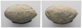 PB Greek sling bullet bearing the name Kankaros (c. 4th–1st century BC)
Lead sling bullet. One side bears the inscription ΚΑΚΚΑΡΟΣ (Kankaros), a very ...
