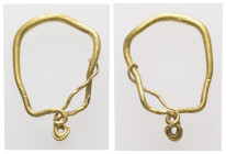AE, Byzantine ear-ring.
Weight: 1.03 g. 
Diameter: 20.95 mm.